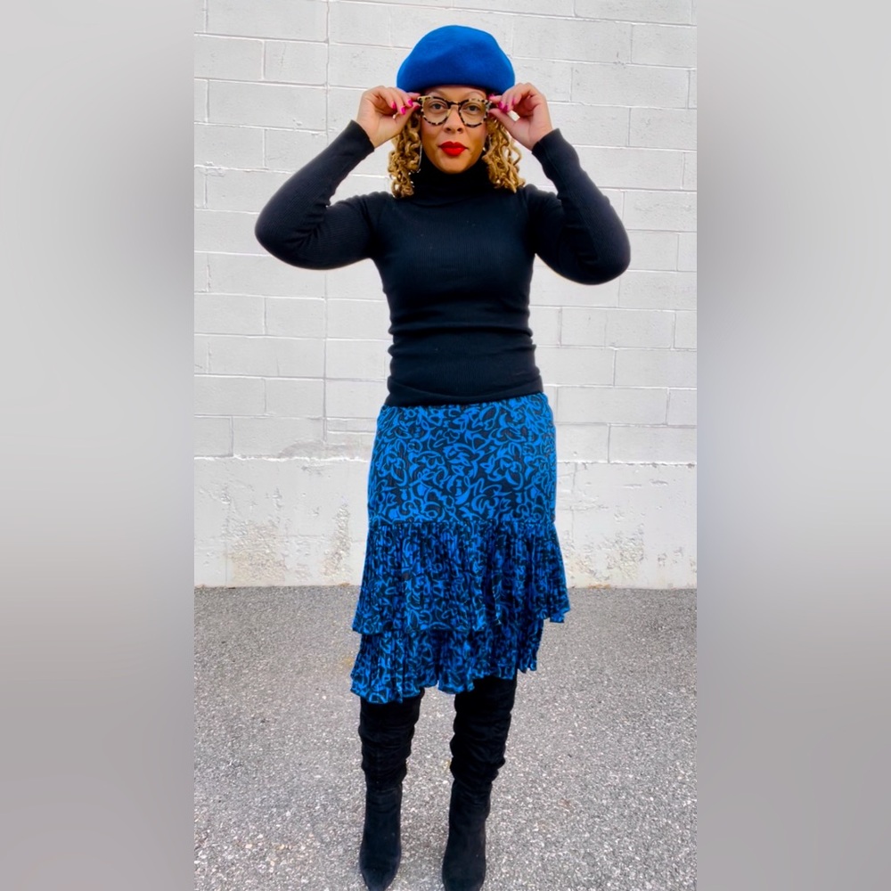 VINTAGE SILK STATEMENT SKIRT